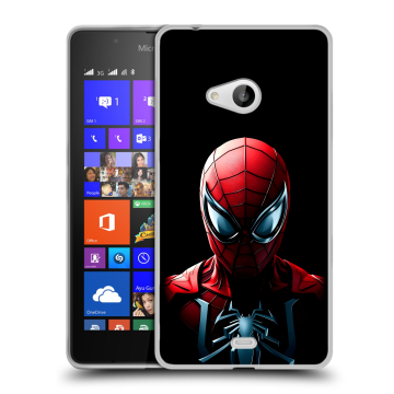 Силиконовый чехол на Microsoft Lumia 540 с принтом Spiderman Человек паук