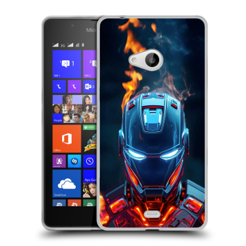 Силиконовый чехол на Microsoft Lumia 540 с принтом IronMan Железный человек Силиконовый чехол на Microsoft Lumia 540 с принтом IronMan Железный человек