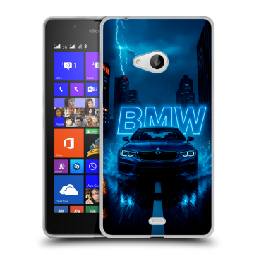 Силиконовый чехол на Microsoft Lumia 540 с принтом BMW БМВ