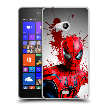 Силиконовый чехол на Microsoft Lumia 540 с принтом Spiderman Человек паук