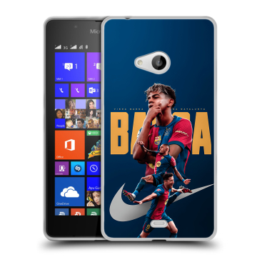 Силиконовый чехол на Microsoft Lumia 540 с принтом Барселона Barca Yamal 