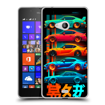 Силиконовый чехол на Microsoft Lumia 540 с принтом машины тачки Силиконовый чехол на Microsoft Lumia 540 с принтом машины тачки