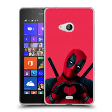 Силиконовый чехол на Microsoft Lumia 540 с принтом Дедпул Deadpool Силиконовый чехол на Microsoft Lumia 540 с принтом Дедпул Deadpool