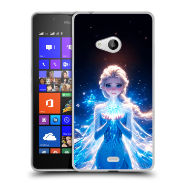 Силиконовый чехол на Microsoft Lumia 540 с принтом Холодное сердце Frozen