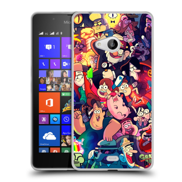 Силиконовый чехол на Microsoft Lumia 540 с принтом Gravity Falls Гравити Фолз