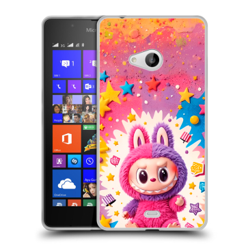 Силиконовый чехол на Microsoft Lumia 540 с принтом Labubu Лабубу