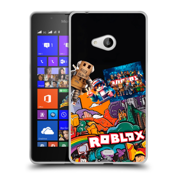 Силиконовый чехол на Microsoft Lumia 540 с принтом Roblox Роблокс