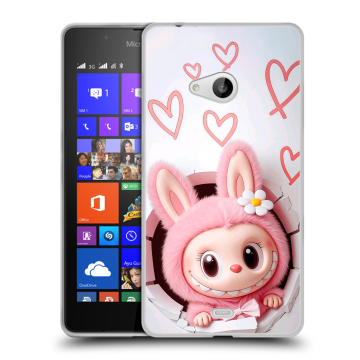 Силиконовый чехол на Microsoft Lumia 540 с принтом Labubu Лабубу