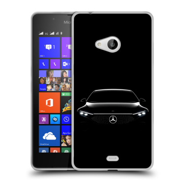 Силиконовый чехол на Microsoft Lumia 540 с принтом Mercedes Мерседес