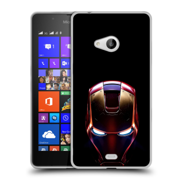 Силиконовый чехол на Microsoft Lumia 540 с принтом IronMan Железный человек