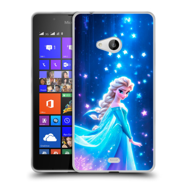 Силиконовый чехол на Microsoft Lumia 540 с принтом Холодное сердце Frozen