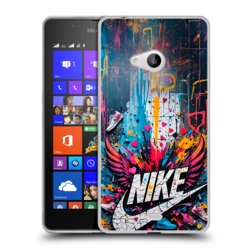 Силиконовый чехол на Microsoft Lumia 540 с принтом Nike Найк Силиконовый чехол на Microsoft Lumia 540 с принтом Nike Найк