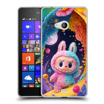 Силиконовый чехол на Microsoft Lumia 540 с принтом Labubu Лабубу Силиконовый чехол на Microsoft Lumia 540 с принтом Labubu Лабубу