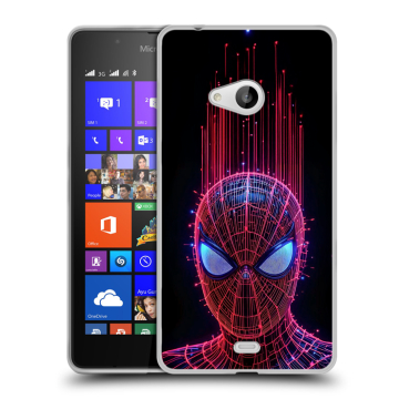 Силиконовый чехол на Microsoft Lumia 540 с принтом Spiderman Человек паук