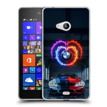 Силиконовый чехол на Microsoft Lumia 540 с принтом BMW БМВ