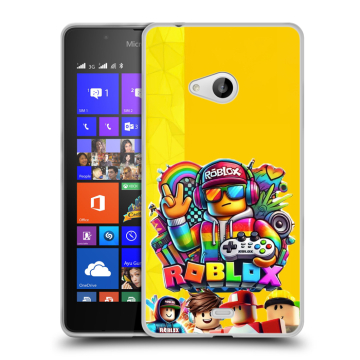 Силиконовый чехол на Microsoft Lumia 540 с принтом Roblox Роблокс