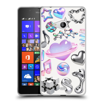 Силиконовый чехол на Microsoft Lumia 540 с принтом Y2K