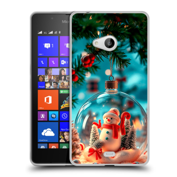 Силиконовый чехол на Microsoft Lumia 540 с принтом Новый год Силиконовый чехол на Microsoft Lumia 540 с принтом Новый год