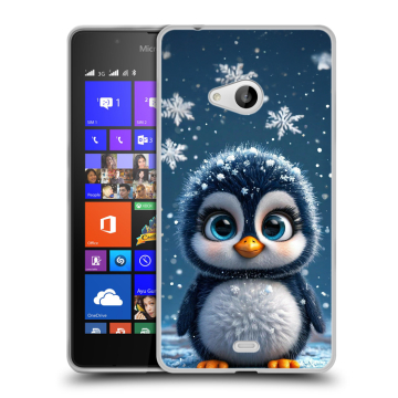 Силиконовый чехол на Microsoft Lumia 540 с принтом Новый год Силиконовый чехол на Microsoft Lumia 540 с принтом Новый год