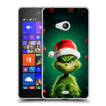 Силиконовый чехол на Microsoft Lumia 540 с принтом Гринч Новый год Рождество Силиконовый чехол на Microsoft Lumia 540 с принтом Гринч Новый год Рождество