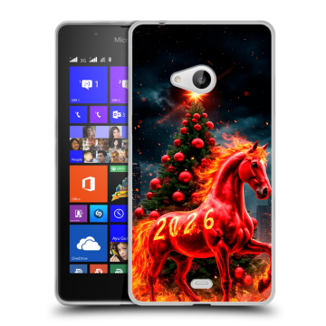 Силиконовый чехол на Microsoft Lumia 540 с принтом Новый год Силиконовый чехол на Microsoft Lumia 540 с принтом Новый год