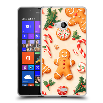 Силиконовый чехол на Microsoft Lumia 540 с принтом Новый год Силиконовый чехол на Microsoft Lumia 540 с принтом Новый год