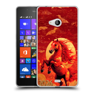 Силиконовый чехол на Microsoft Lumia 540 с принтом Новый год Силиконовый чехол на Microsoft Lumia 540 с принтом Новый год
