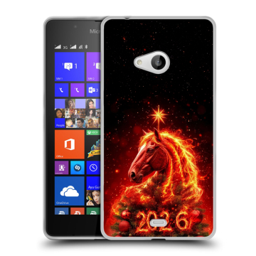 Силиконовый чехол на Microsoft Lumia 540 с принтом Новый год Силиконовый чехол на Microsoft Lumia 540 с принтом Новый год