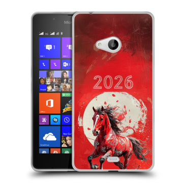 Силиконовый чехол на Microsoft Lumia 540 с принтом Новый год Силиконовый чехол на Microsoft Lumia 540 с принтом Новый год