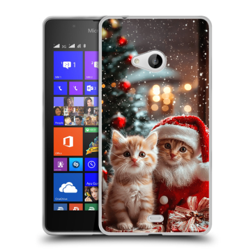 Силиконовый чехол на Microsoft Lumia 540 с принтом Новый год Силиконовый чехол на Microsoft Lumia 540 с принтом Новый год