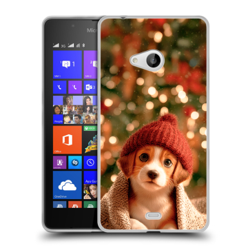 Силиконовый чехол на Microsoft Lumia 540 с принтом Новый год