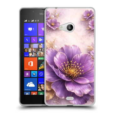 Силиконовый чехол на Microsoft Lumia 540 с принтом женский