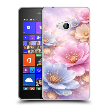 Силиконовый чехол на Microsoft Lumia 540 с принтом женский