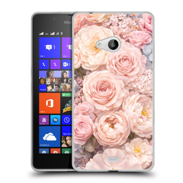 Силиконовый чехол на Microsoft Lumia 540 с принтом женский