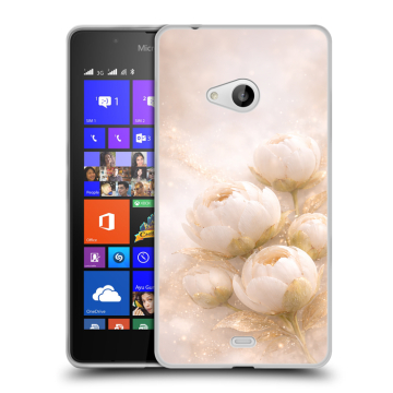 Силиконовый чехол на Microsoft Lumia 540 с принтом женский