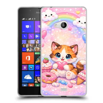 Силиконовый чехол на Microsoft Lumia 540 с принтом для девочек