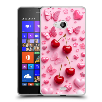 Силиконовый чехол на Microsoft Lumia 540 с принтом для девочек