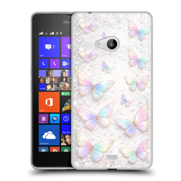 Силиконовый чехол на Microsoft Lumia 540 с принтом женский