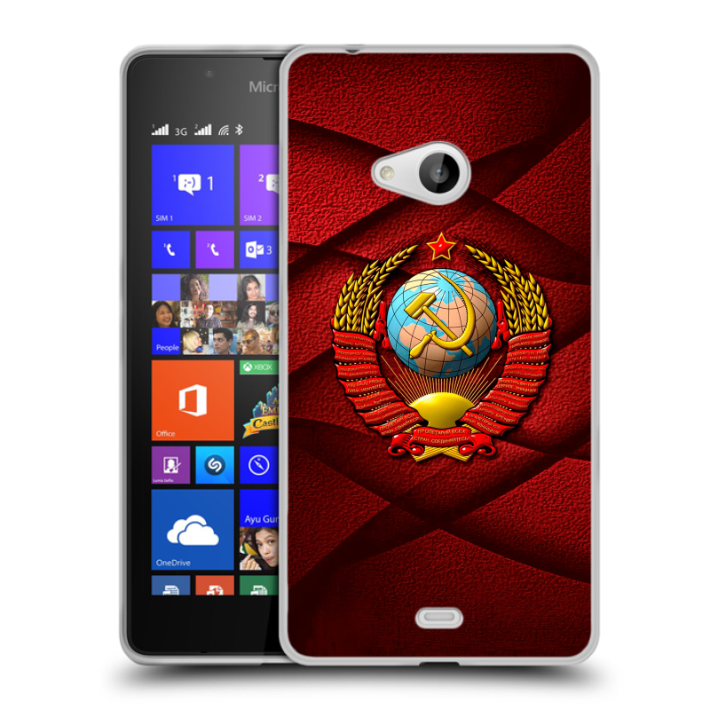 Пластиковый чехол на Microsoft Lumia 540 с принтом Герб СССР Пластиковый чехол на Microsoft Lumia 540 с принтом Герб СССР