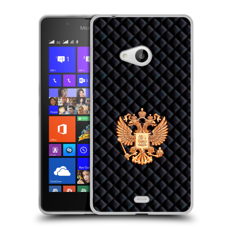 Пластиковый чехол на Microsoft Lumia 540 с принтом Герб России принт Пластиковый чехол на Microsoft Lumia 540 с принтом Герб России принт