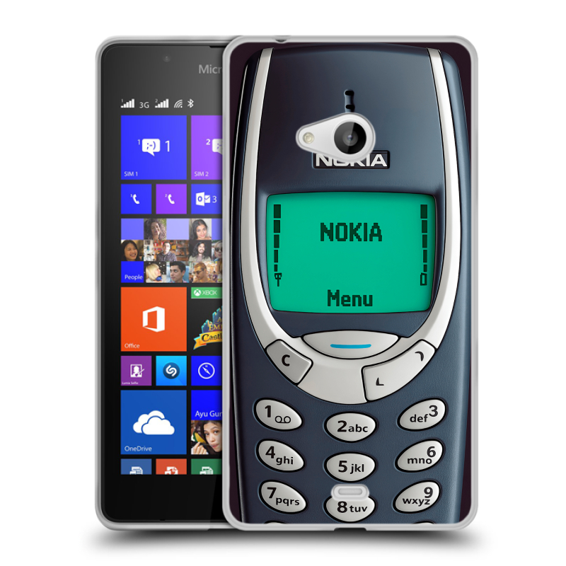 Пластиковый чехол на Microsoft Lumia 540 с принтом Старый телефон Пластиковый чехол на Microsoft Lumia 540 с принтом Старый телефон