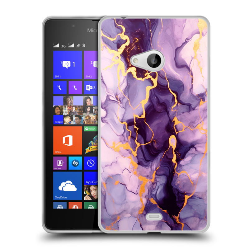 Силиконовый чехол на Microsoft Lumia 540 с принтом Мрамор Силиконовый чехол на Microsoft Lumia 540 с принтом Мрамор