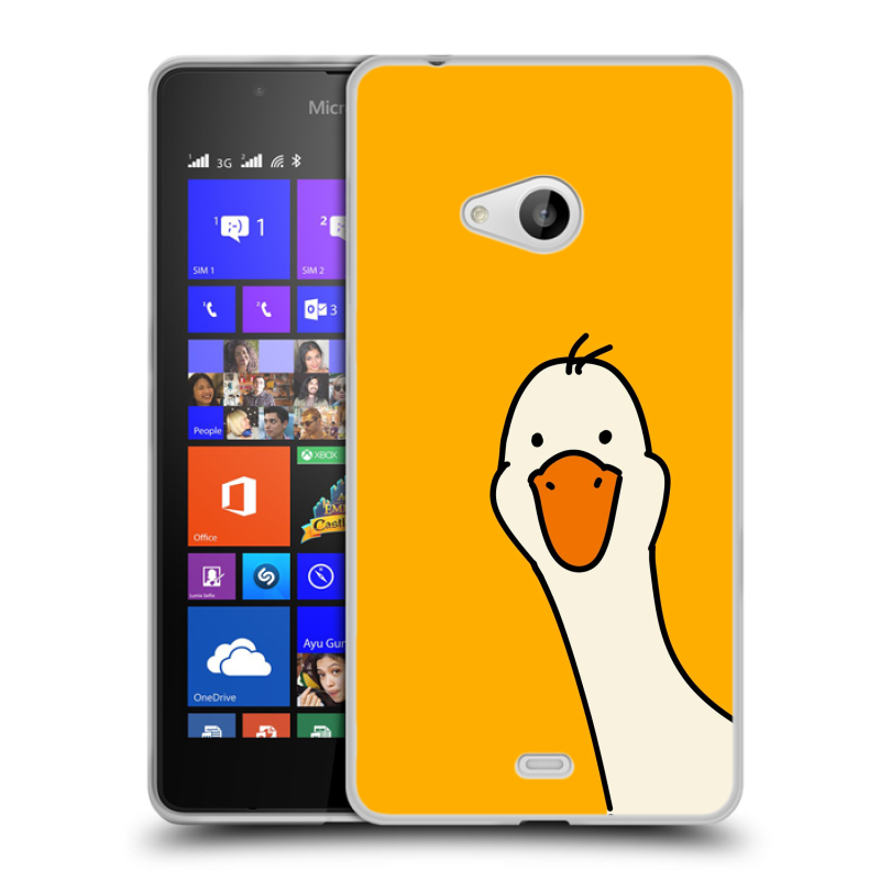 Пластиковый чехол на Microsoft Lumia 540 с принтом Утка Пластиковый чехол на Microsoft Lumia 540 с принтом Утка