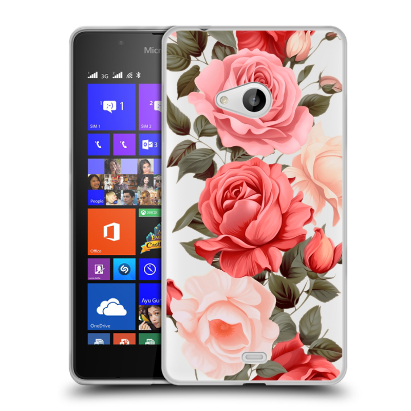 Пластиковый чехол на Microsoft Lumia 540 с принтом Розы Пластиковый чехол на Microsoft Lumia 540 с принтом Розы