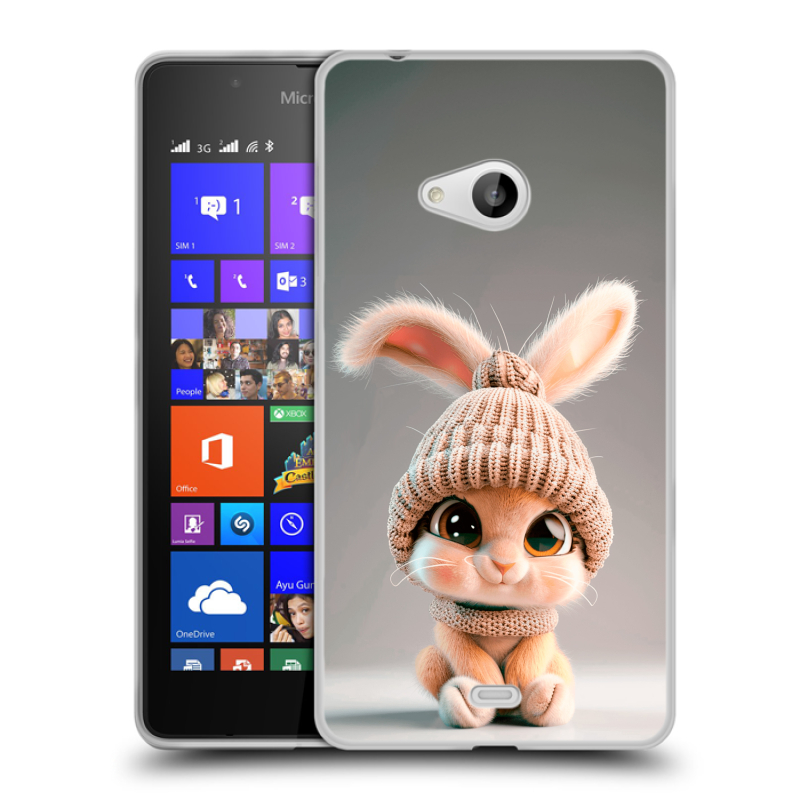 Силиконовый чехол на Microsoft Lumia 540 с принтом Кролик Силиконовый чехол на Microsoft Lumia 540 с принтом Кролик