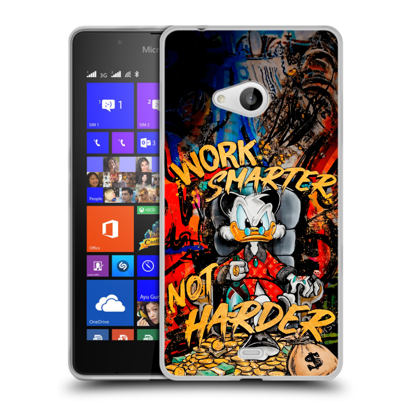 Силиконовый чехол на Microsoft Lumia 540 с принтом Дональд Дак Деньги Силиконовый чехол на Microsoft Lumia 540 с принтом Дональд Дак Деньги