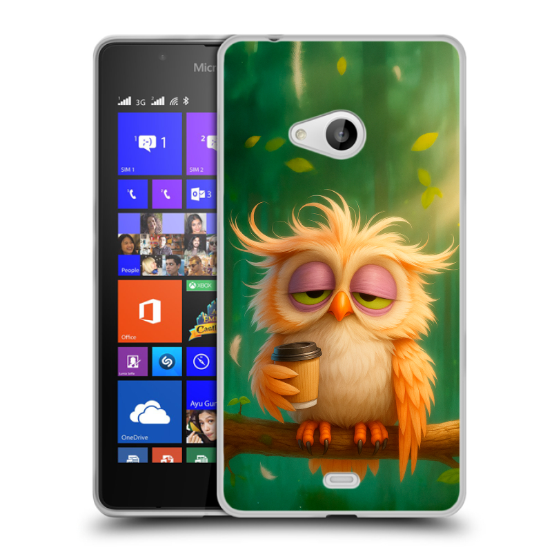 Пластиковый чехол на Microsoft Lumia 540 с принтом сова Пластиковый чехол на Microsoft Lumia 540 с принтом сова