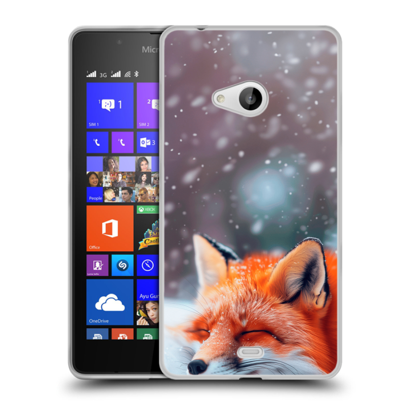 Пластиковый чехол на Microsoft Lumia 540 с принтом лиса Пластиковый чехол на Microsoft Lumia 540 с принтом лиса