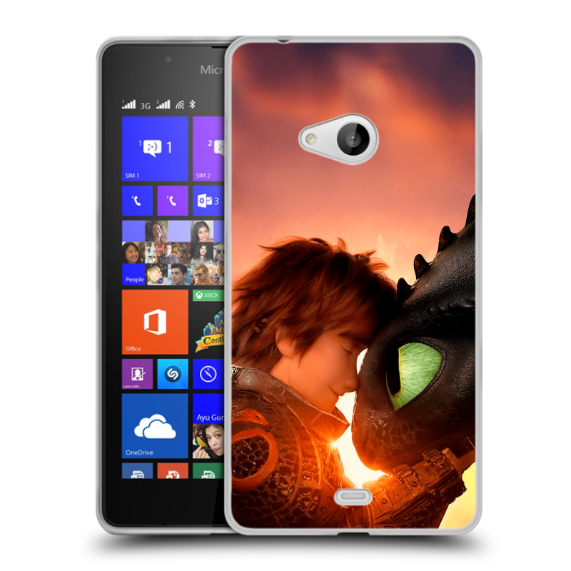 Силиконовый чехол на Microsoft Lumia 540 с принтом Как приручить дракона Силиконовый чехол на Microsoft Lumia 540 с принтом Как приручить дракона