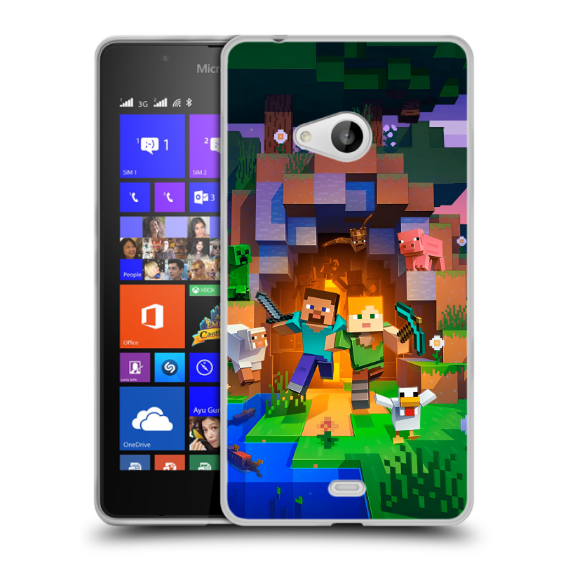 Пластиковый чехол на Microsoft Lumia 540 с принтом Майнкрафт Minecraft Пластиковый чехол на Microsoft Lumia 540 с принтом Майнкрафт Minecraft